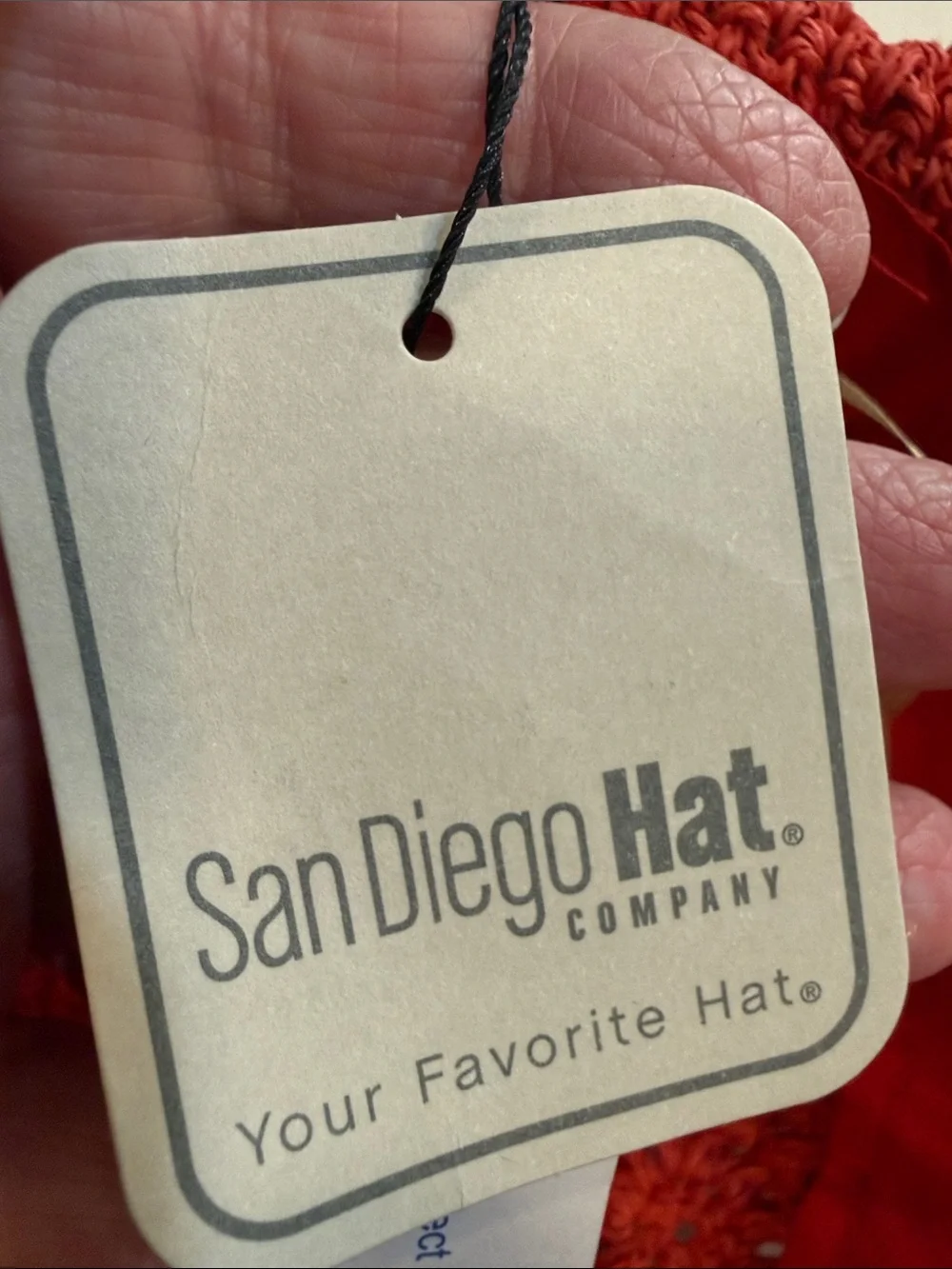 NWT San Diego Hat Company Hobo Crochet Raffia Sun Hat Red Boho Beach